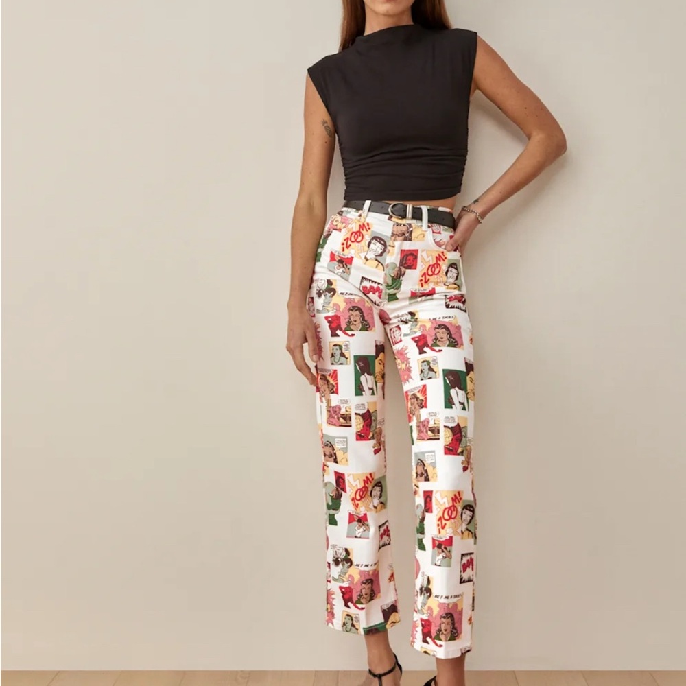 Reformation Comic High Rise Straight Jean